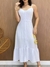 Vestido Longo Feminino Botão Na Frente Babado Alça Botão Babado Alcinha Regata Vestido Botoes modelo babado festa elegante ⭐⭐⭐⭐⭐4.9 - comprar online