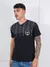 Camiseta masculina com decote em V, 100% em algodão na internet