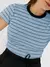 Camiseta Listrada blogueira Canelada básica verão verão casual ⭐⭐⭐⭐⭐5.0 - OUTLET | Loja Oficial | Roupas Masculinas e Femininas