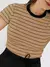 Camiseta Listrada blogueira Canelada básica verão verão casual ⭐⭐⭐⭐⭐5.0 - OUTLET | Loja Oficial | Roupas Masculinas e Femininas