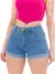 Shorts Jeans Feminino Levanta Bumbum Com Detalhe na Barra Dobrada ⭐⭐⭐⭐⭐5.0 - loja online