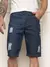 Bermuda Jeans Masculina Estonada Destroyed Lavagem Escura Moda Verão Premium ⭐⭐⭐⭐⭐5.0 - comprar online