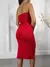 Vestido Tomara que Caia Midi Com Fenda Anarruga Forrado ⭐⭐⭐⭐⭐ 5.0 na internet