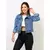 Jaqueta Jeans Feminina Curta Jaquetinha Moda Blogueira - loja online