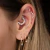 PIERCING CLUSTER 5 ZIRCONIAS / NAVETE & PEDRA - Piercing Luxuoso