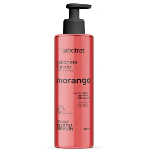 Sabonete Líquido Facial e Corporal LABOTRAT Morango 190ml