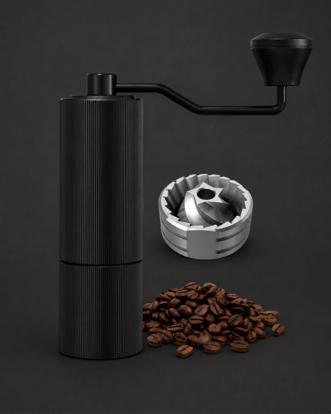 MOLINILLO DE CAFÉ MANUAL NEGRO