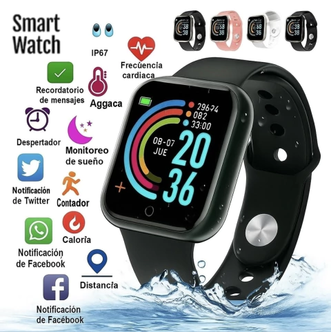 Reloj Smartwatch malla silicona - comprar online