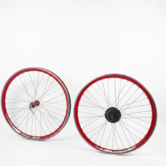 Rines 26 Rojo Piramidal de Lujo con pacha Shimano