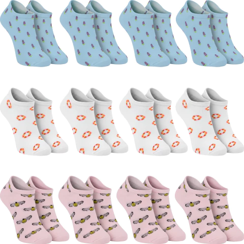 Kit 12 Pares Meias Sapatilha Soquete Invisível Masculina Feminina Confortável Original na internet
