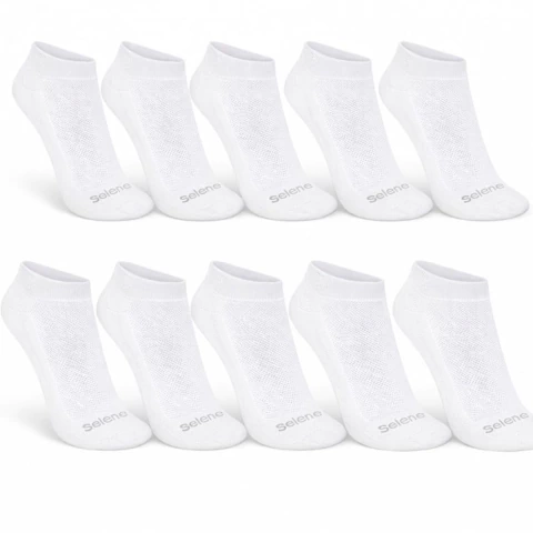 Imagem do Kit 10 Pares Meias Selene Cano Curto Algodão Masculino Feminina Meia Baixo Soquete Confortável Academia Original