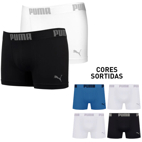 Imagem do Kit 2 Cuecas Boxer Puma Masculina Box Sem Costura Original