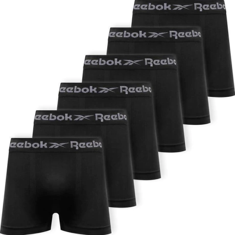 Kit 6 Cuecas Boxer Reebok Original Box Sem Costura Adulto na internet