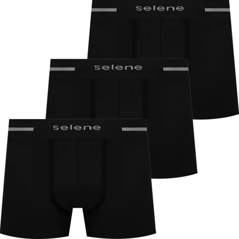 Kit 3 Cuecas Boxer Selene Box Poliamida Masculina Atacado na internet