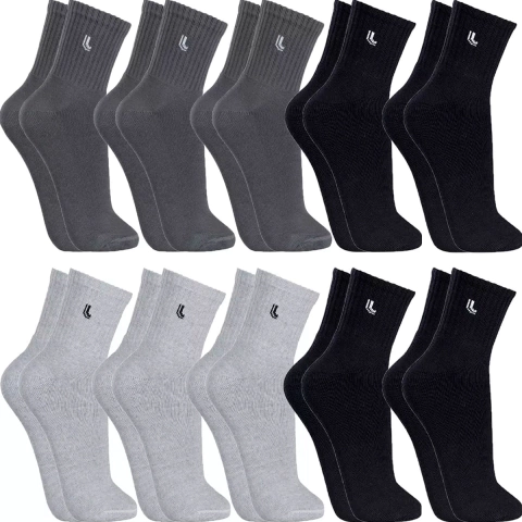 Kit 10 Pares Meia Lupo Cano Médio Masculina Atacado Original na internet