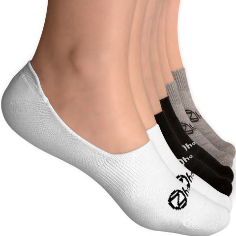 Kit 6 Pares Meias Zhamaro Sapatilha Invisível Com Silicone - comprar online