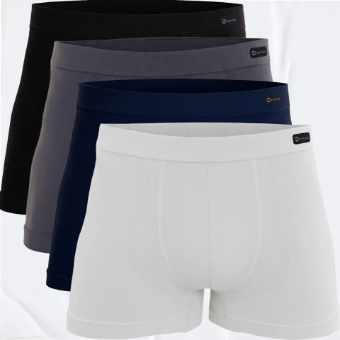 Kit 4 Cuecas Boxer Masculina Algodão Zhamaro Sem Costura Conforto Diário - Osure
