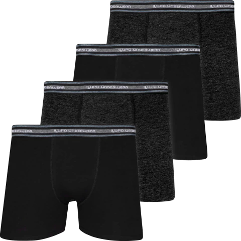 Kit 4 Cuecas Boxer Lupo Em Algodão Masculina Cotton Original