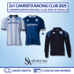 2X1 CAMISETAS RACING CLUB 2025 KAPPA + CAMPERA OFICIAL 2025 DE REGALO