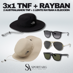 3x1 IMPERDIBLE: 2 SOMBREROS AUSTRALIANOS THE NORTH FACE + LENTES RAYBAN A ELECCIÓN DE REGALO