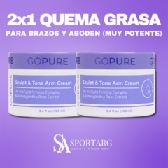 2x1 CREMA REDUCTORA QUEMA GRASA GO PURE