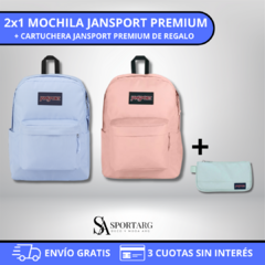 2x1 MOCHILAS JANSPORT + CARTUCHERA JANSPORT DE REGALO