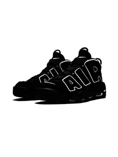 Air More Uptempo Black White en internet