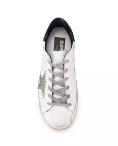 Golden Goose Super-star Talón Negro (Parche Estrella Gris) - tienda en línea