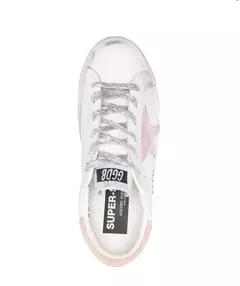 Golden Goose Super-star Blanco Talón Rosa (Parche Estrella Rosa) - tienda en línea