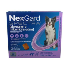 ANTIPULGAS NEXGARD SPECTRA (G) CAES 15,1/30 KG - 3 COMPRIMIDOS - comprar online