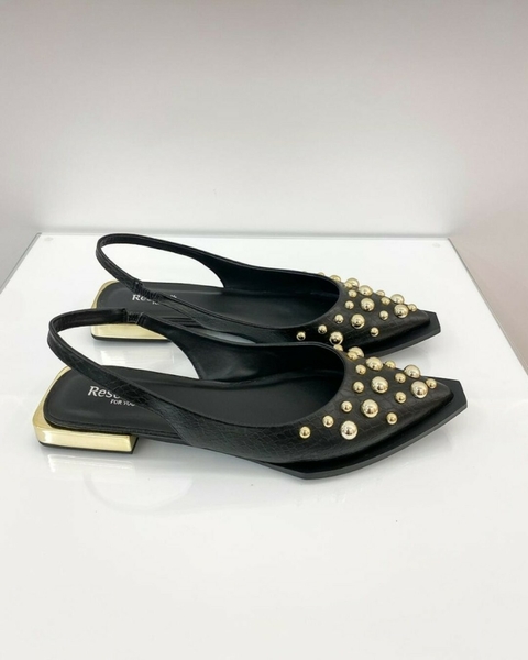 SLINGBACK COM ESFERAS PRETO - comprar online