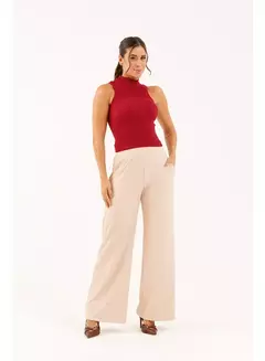 Regata canelada com gola sem costura - pelozi