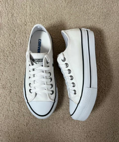 Tênis All Star Plataforma Branco Courino - loja online