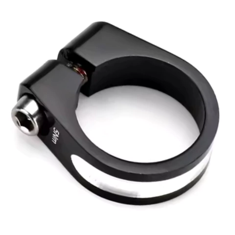 Abraçadeira Selim 35mm Importado Alumínio Preto/Polido