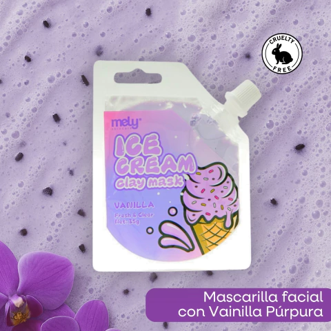 MASCARILLA FACIAL DE ARCILLA ICE CREAM CON EXTRACTO DE VAINILLA PÚRPURA (MY889041) - comprar online