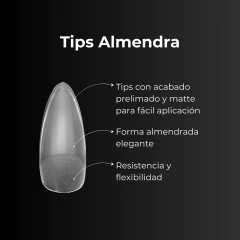 TIPS SOFT GEL FORMA ALMENDRA X240TIPS (LHT3-6116)