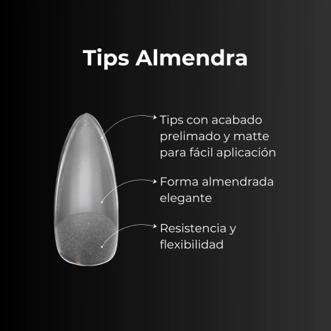 TIPS SOFT GEL FORMA ALMENDRA X240TIPS (LHT3-6116) - comprar online