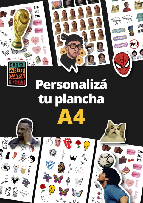 Plancha A4 Personalizada - ¡Tus diseños listos para usar! - comprar online