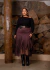 Saia midi em suede e franjas Diva's - comprar online