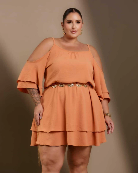 Vestido curto manga flare Diva's