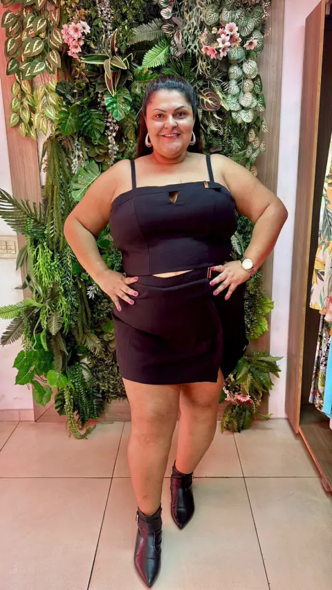 Conjunto cropped e short saia Diva's