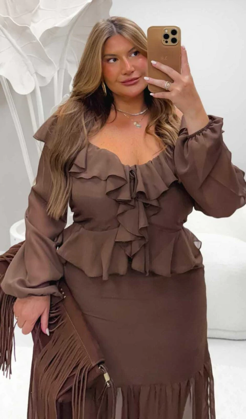 Vestido longo boho Maria Francia - comprar online