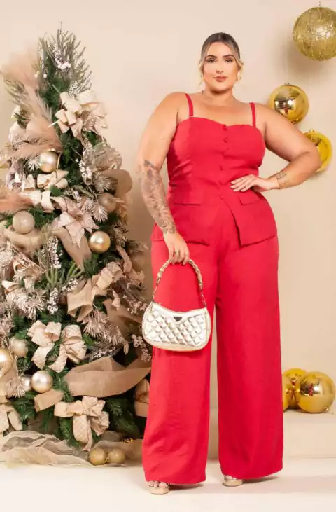 Conjunto pantalona com blusa tomara que caia Diva's