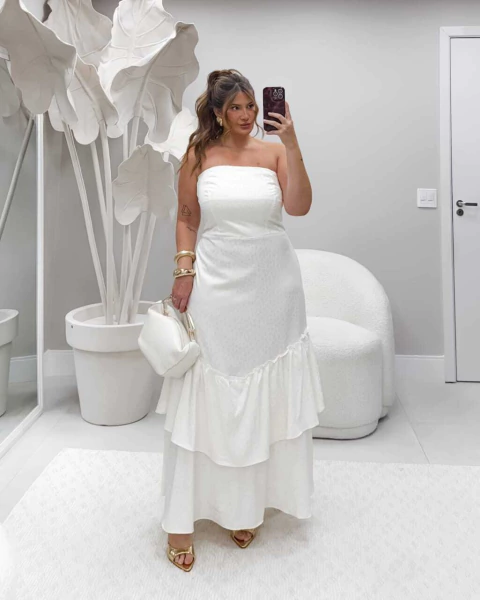 Vestido longo tomara que caia Diva's