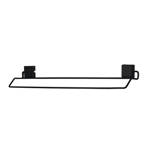 SUPORTE PORTA TOALHA DUPLO CURVY PRETO