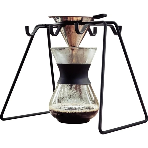SUPORTE 2 EM 1 PARA XICARAS E COADOR DE CAFE PRETO VIENA