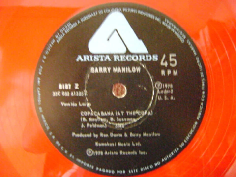 Barry Manilow - Copacabana (Single / Vinil Vermelho) - comprar online