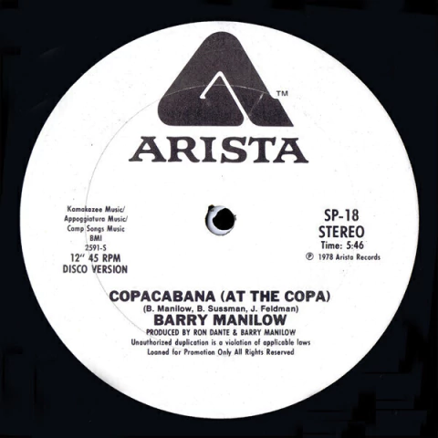 Barry Manilow - Copacabana (At The Copa) (Single / Promo / Sided) - comprar online