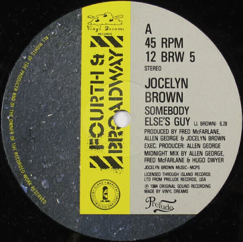 Jocelyn Brown – Somebody Else's Guy (12' Single)