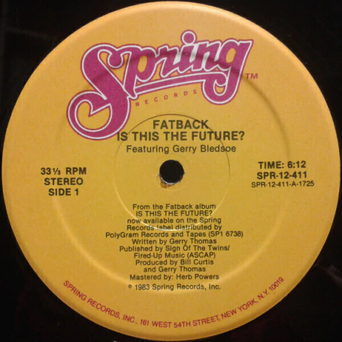 Fatback* - Is This The Future? (12" Single) - comprar online